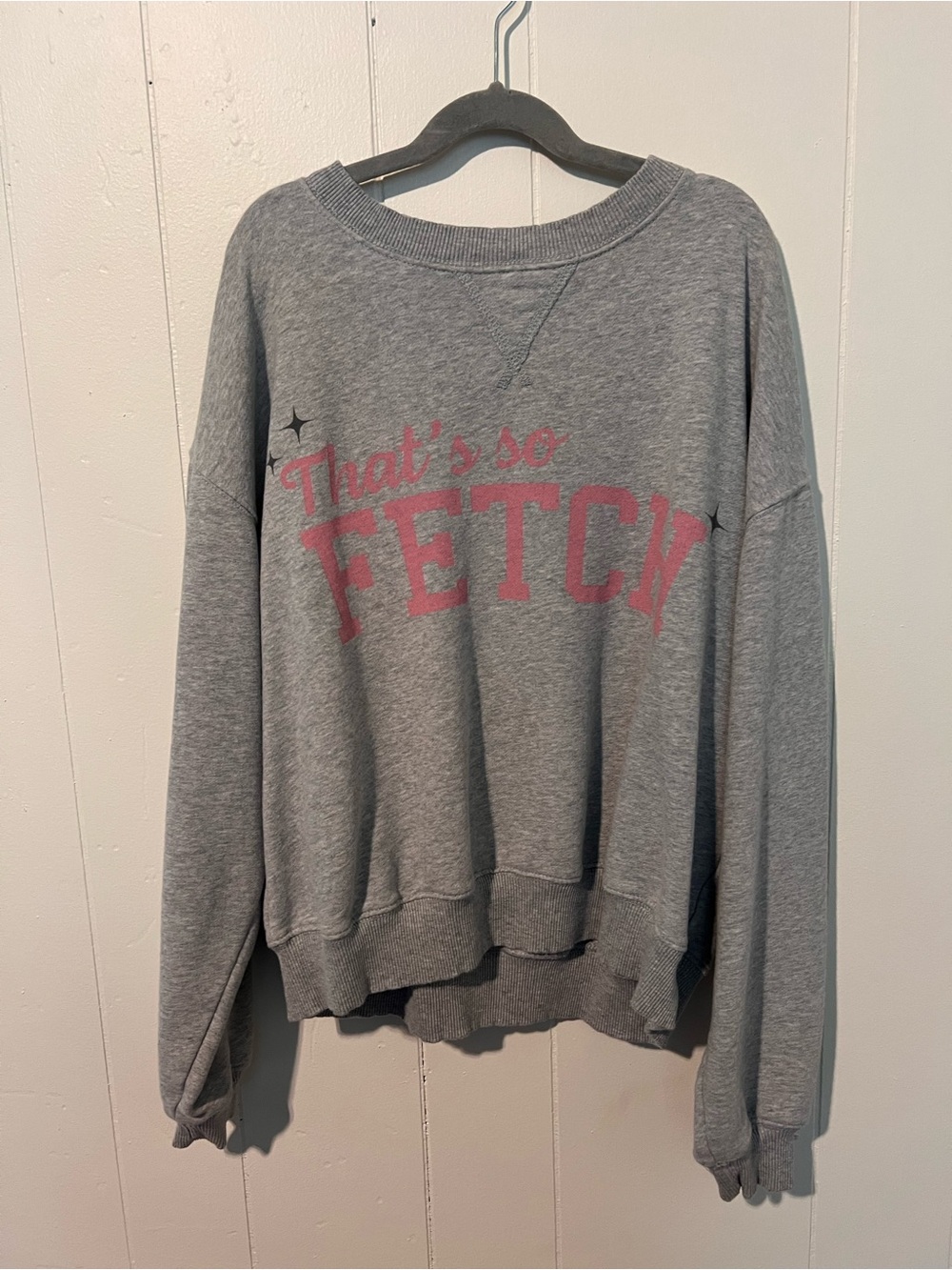 American Eagle 'That's So Fetch' Graphic Sweatshirt - Pink Lettering